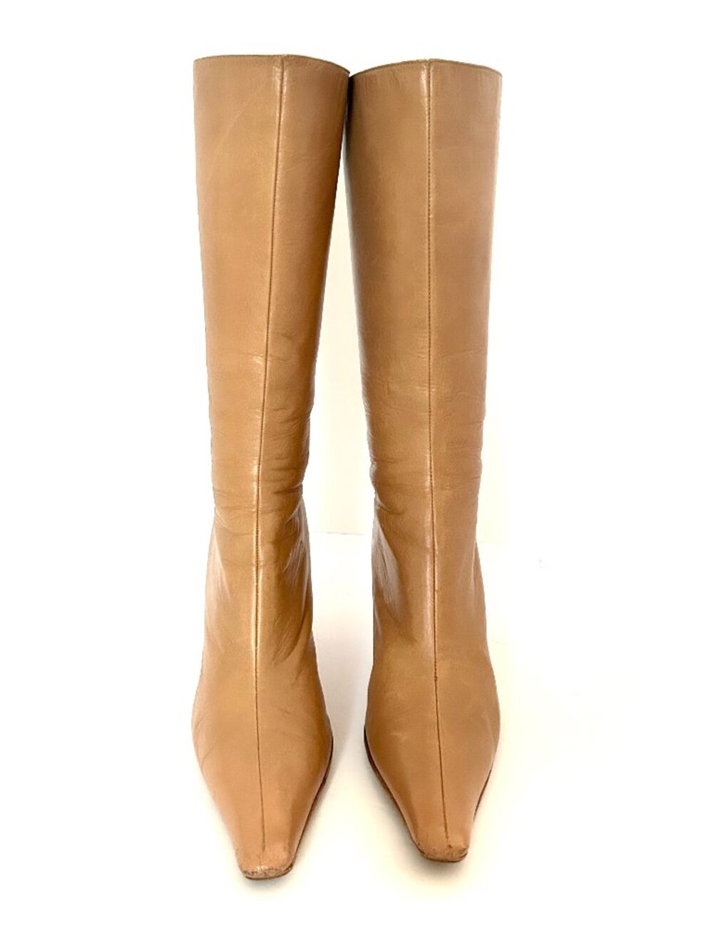 Vintage Jimmy Choo "Peony" Mid Calf Boots in Camel